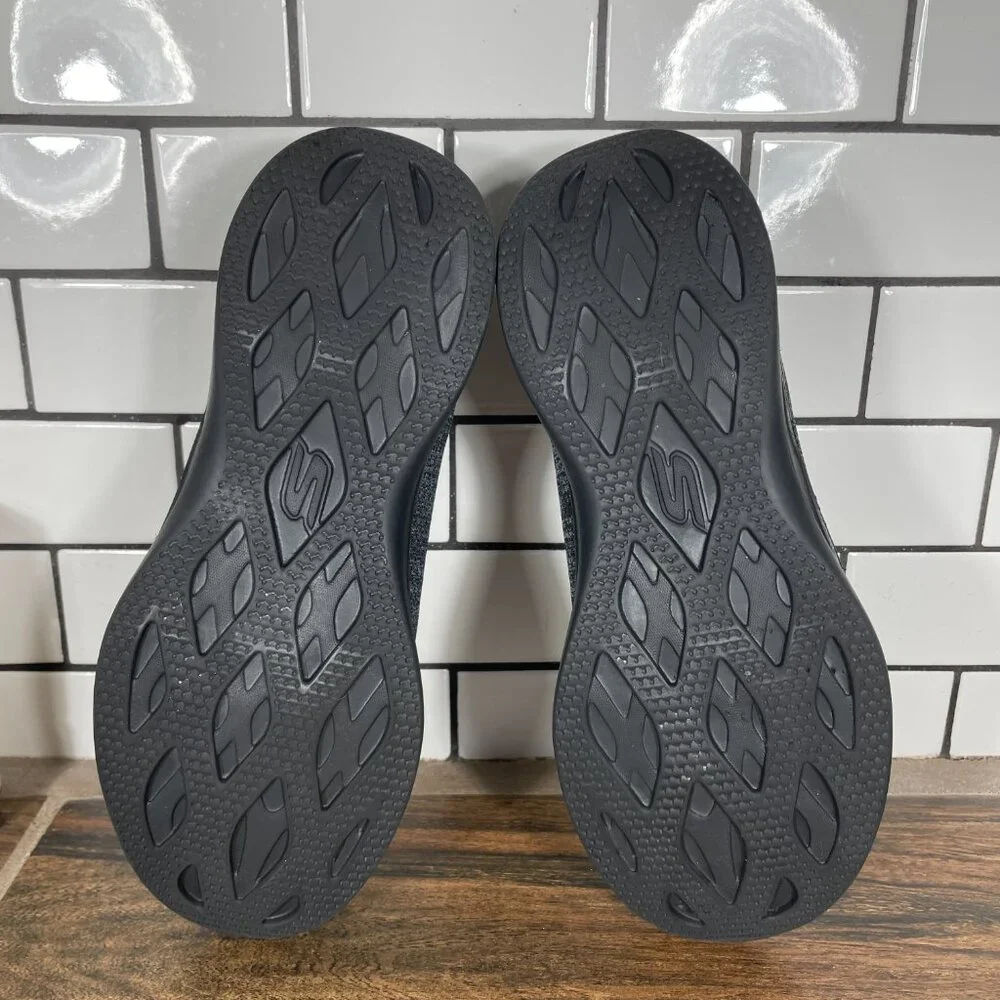 Skechers Go Step Lite Evoke Shoes Womens Size 6 Black Gray Comfort Slip Ons - Picture 7 of 13